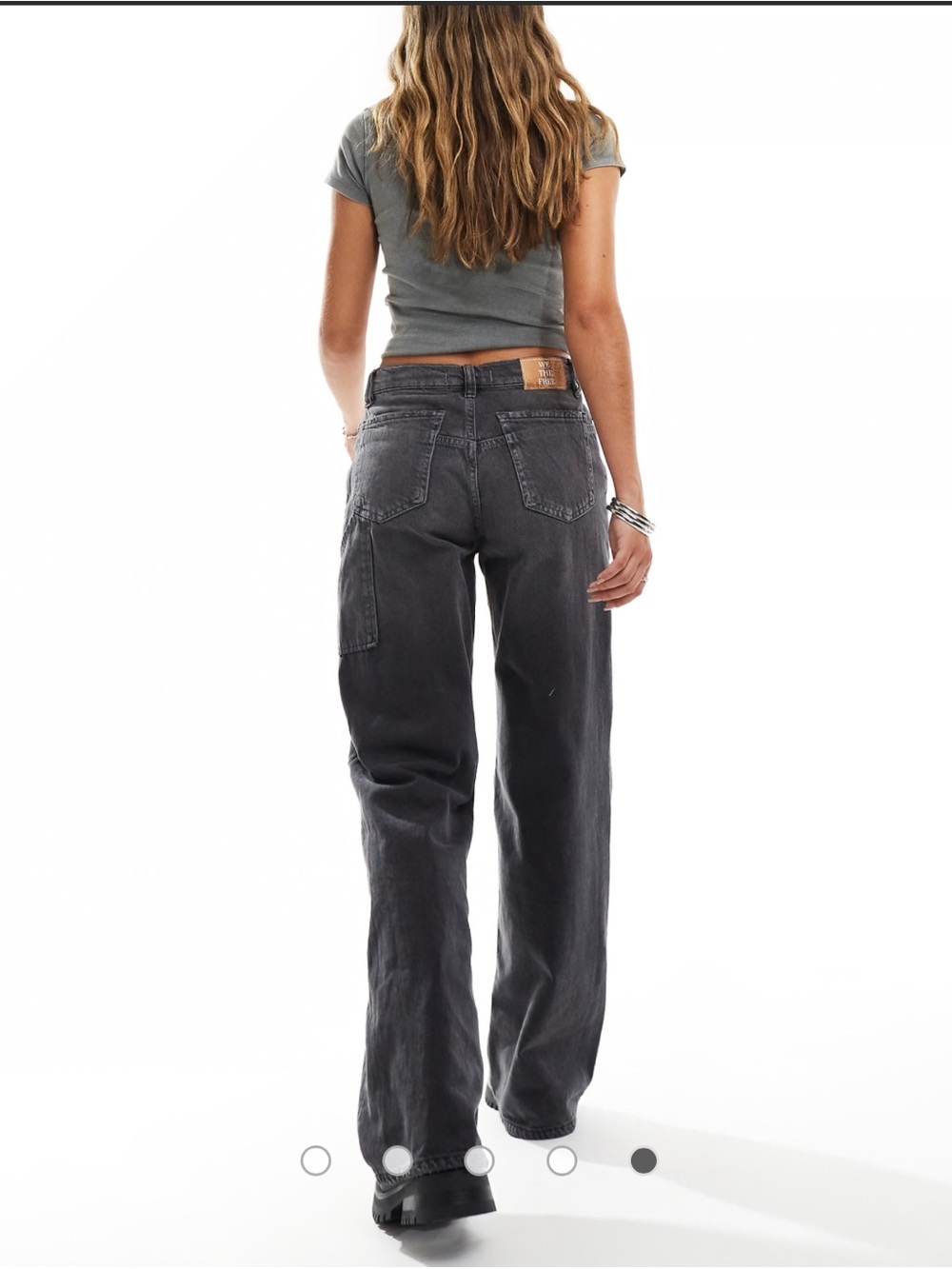 We The Free Women's Washed Black Wide-Leg Jeans